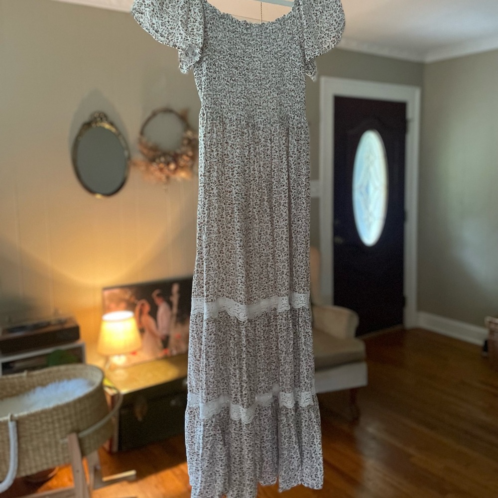 In Loom Rayon Floral Maxi Dress